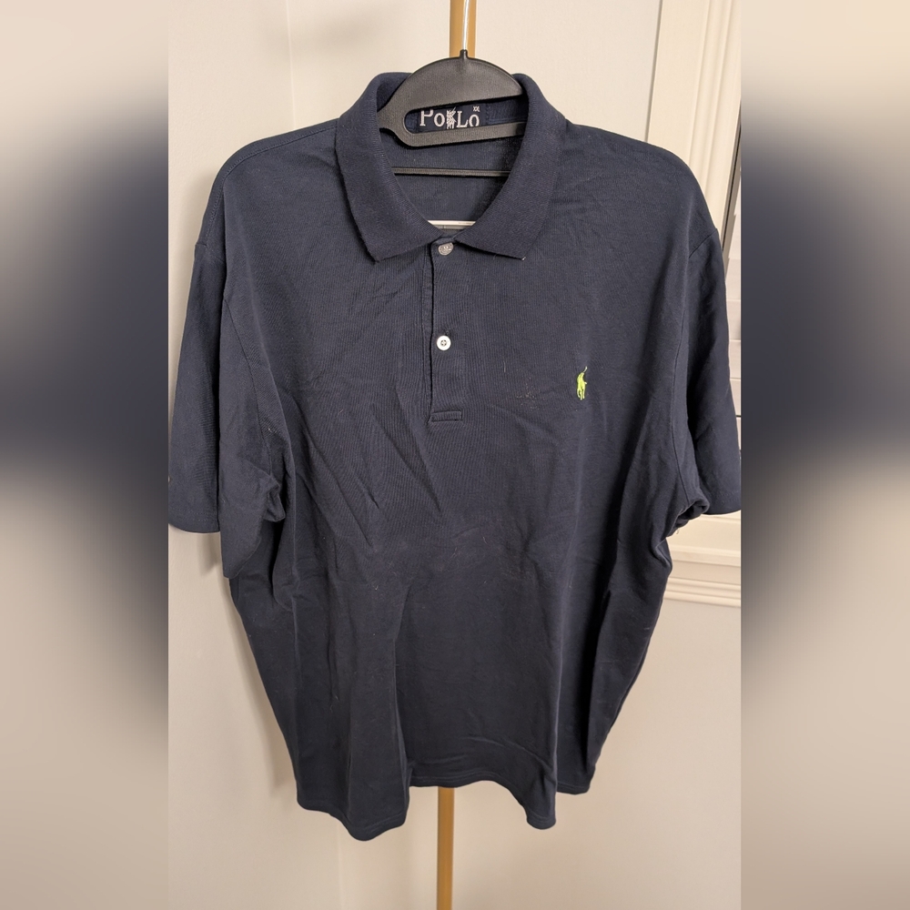 Polo by Ralph Lauren Men's Navy Blue Polo Shirt